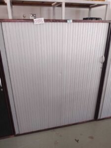 ITEM ITEM MAHAGONY SILVER ROLLER CABINET FF00072