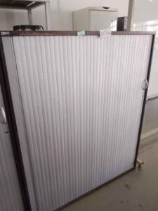 ITEM ITEM MAHAGONY SILVER ROLLER CABINET FF00074