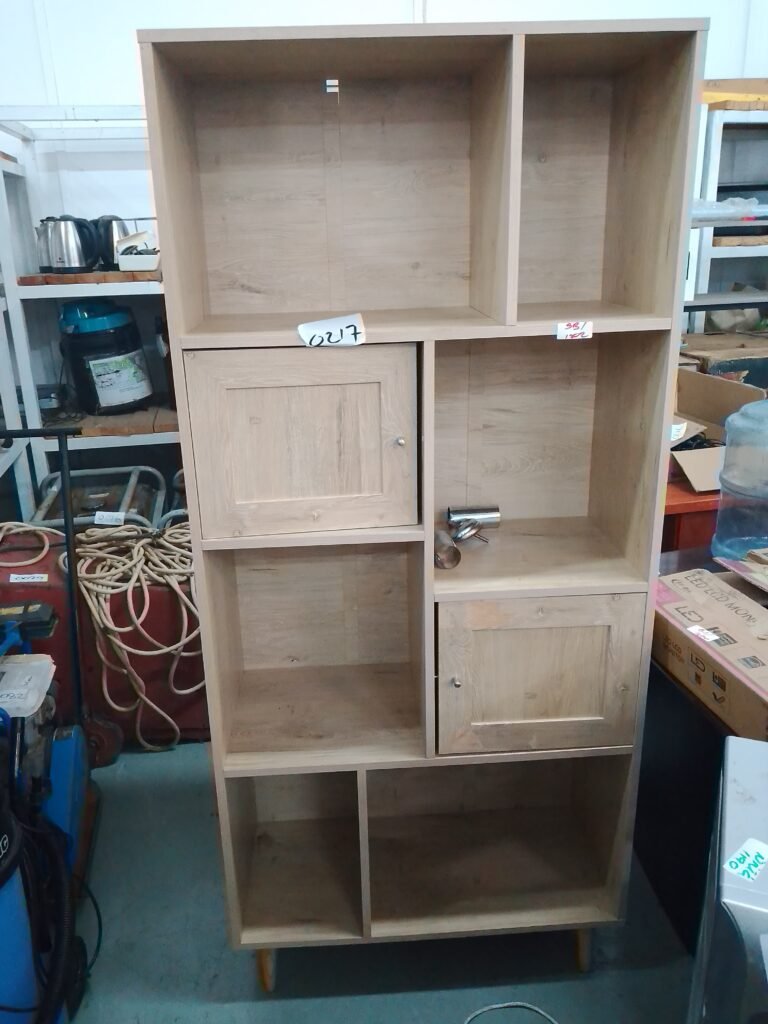 ITEM ITEM LIGHT BROWN WOODEN CABINET