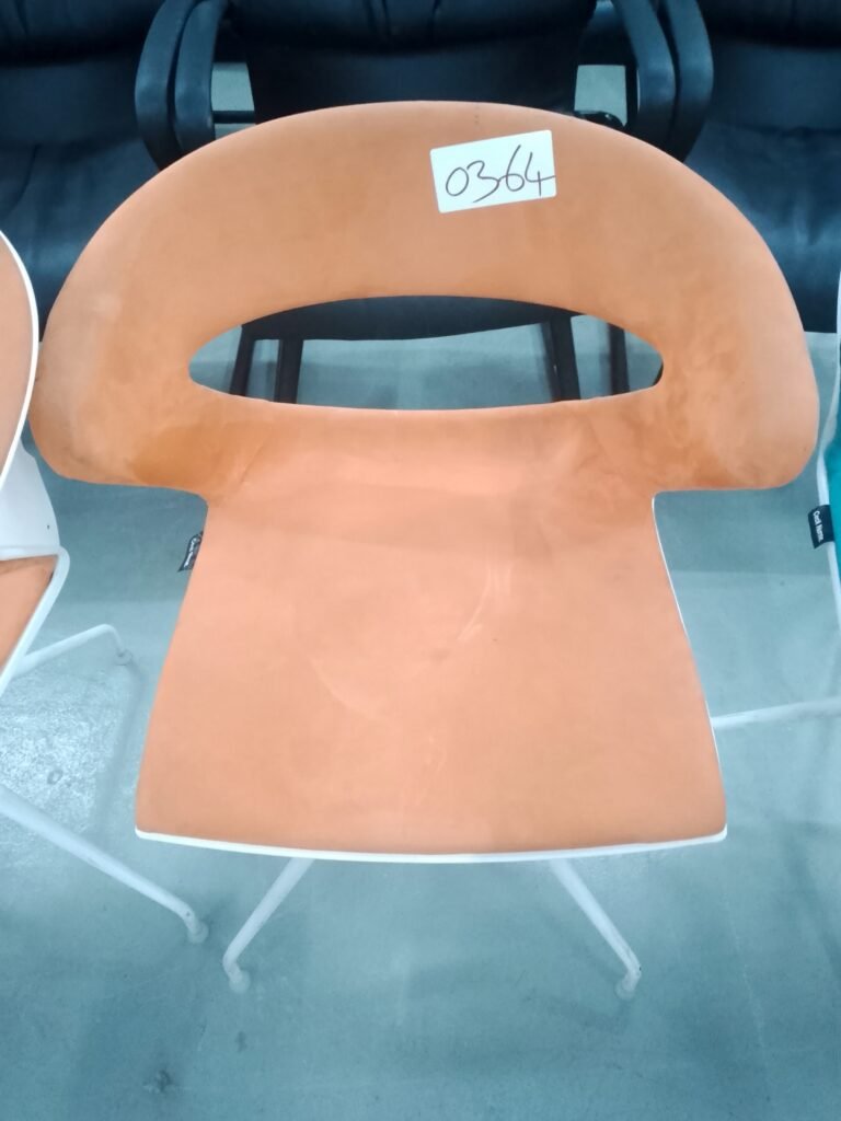 ITEM ORANGE AND WHITE CHAIR