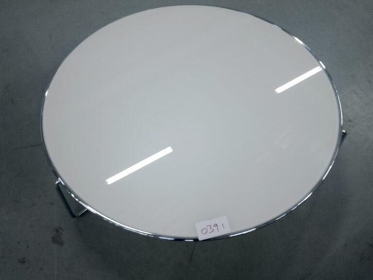 ITEM ROUND WHITE GLASS TABLE