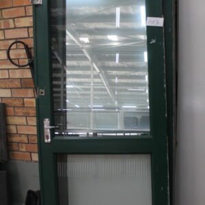 GREEN ALUMINIUM DOUBLE DOOR